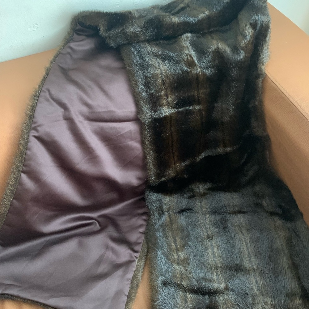 NWOT Faux mink wrap